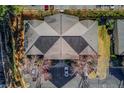 Overhead view of building with geometric roof and dedicated parking at 405 Brighton Pt, Atlanta, GA 30328