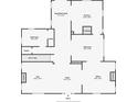 Detailed floorplan showing layout of den, foyer, office, playroom, bathroom, breakfast nook, and kitchen, along with room dimensions at 205 Cobb St, Palmetto, GA 30268