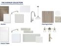 Avenue Collection showcasing kitchen and bath design elements: cabinets, countertops, fixtures, flooring, and paint at 507 Barnfield Way, Dallas, GA 30157