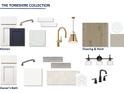 Selection of interior design elements for the home, including flooring, paint, fixtures, and hardware at 449 Maypop Lane, Woodstock, GA 30188