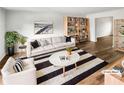 Staged living room with modern furniture and decor at 6354 Shannon Pkwy # 8B, Union City, GA 30291