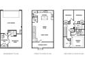 Detailed floor plan showcasing the layout of the basement, first floor, and second floor of the house at 435 Argosy Park Cir # 27, Alpharetta, GA 30005