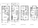 Layout of a multi-story home, displaying room dimensions, staircase, elevator, and balcony/terrace at 3450 Commander Cv, Suwanee, GA 30024