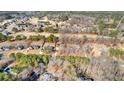 Expansive aerial view of the residential neighborhood, full of mature trees at 1585 Lake Dow Rd, Mcdonough, GA 30252