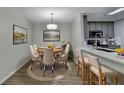 Cozy dining area adjacent to the kitchen with a round table and seating for six, perfect for meals at 3650 Ashford Dunwoody Rd, Ne, #923, Atlanta, GA 30319