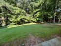 A well-maintained, green backyard offering peaceful outdoor space and lush tree views at 6353 Wedgeview Ct, Tucker, GA 30084