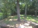 Expansive backyard with mature trees and partial fencing at 439 River Rd, Jonesboro, GA 30236