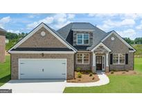 Charming brick home with a two-car garage and manicured lawn, in a suburban neighborhood at 1724 Goodwin Dr # 74, Hampton, GA 30228