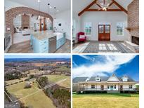 Collage showcasing the kitchen, living room, aerial view, and exterior of a beautiful countryside home at 271 Trestle Rd, Locust Grove, GA 30248