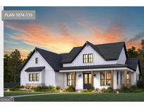 Charming single-story farmhouse with a welcoming front porch and professionally landscaped yard at 3841 Maggie Se Ct, Conyers, GA 30013