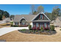 Charming single-story home with stone accents, well-manicured landscaping, and a paved driveway at 15 Azalea Lakes Ct, Dallas, GA 30157