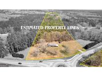 A birds eye view of the home on its acreage, showing the property lines at 315 S Bethany Rd, Mcdonough, GA 30252
