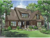 Charming Craftsman-style home with stone accents, covered porch, and professionally landscaped front yard at 2331 Hollonville Rd, Brooks, GA 30205