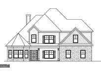 Charming two-story home with stone veneer and classic architectural design elements at 214 Wet Wood Ct # 26, Fairburn, GA 30213