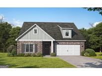 Charming single-Gathering home with a brick facade and a well-manicured front lawn at 1212 Trombone Way # 107, Mcdonough, GA 30252