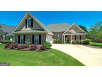 Charming brick home with manicured lawn, lush landscaping, and inviting entrance at 127 Laurel Springs Dr, Mcdonough, GA 30253