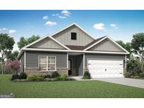 Charming single-Gathering home with gray siding, brick accents, and a well-manicured lawn at 460 Cantrell Drive, Dallas, GA 30157