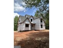 New construction home featuring a gable roof, multiple windows and a spacious yard, perfect for outdoor activities at 385 Snead Rd, Fayetteville, GA 30215