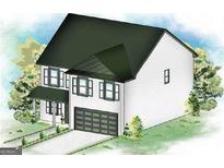 Illustration of a charming two-story home with a well-manicured lawn and two car garage at 116 Deer Xing, Temple, GA 30179