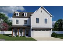 Charming two-story home with white siding, brick accents, and a two-car garage at 404 Westmarch Cir # 284A, Loganville, GA 30052