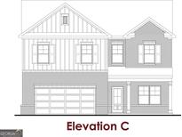Illustration of a two-story home showing the architectural elevation details and design at 402 Westmarch Cir # 285A, Loganville, GA 30052