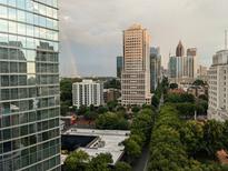 Aerial view of midtown Atlanta, showcasing the cityscape and nearby buildings at 1080 Peachtree Ne St # 1309, Atlanta, GA 30309