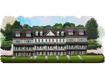 New townhome construction featuring a modern design, multiple stories, and private balconies at 1985 Flying Scotsman Dr # 13, Kennesaw, GA 30144