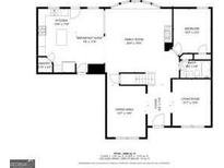 Two-story home floor plan, showcasing main and upper levels at 916 Dexter Dr, Stockbridge, GA 30281