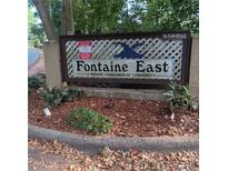 Community sign reading Fontaine East - A Private Condominium Community at 3014 Parc Lorraine Cir # 3014, Lithonia, GA 30038
