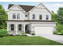 Two-story farmhouse-style home with covered porch and attached two-car garage at 67 Rocking Wood Vw, Dallas, GA 30157