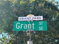 Historic Grant Park street sign at the corner of Grant St SE at 429 Grant Se St, Atlanta, GA 30312