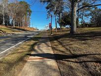 Residential street view, showcasing sidewalks and mature trees lining the road at 3430 Holly Springs Pkwy, Canton, GA 30115