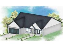 Attractive one-story home with a gray roof and attached garage at 947 Park Place St, Social Circle, GA 30025