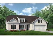 Two-story house with brick and siding, brown roof, and a two-car garage at 233 Silver Leaf Trce, Douglasville, GA 30134