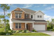 Two-story brick home with stone accents and a large front yard at 3219 Shirecrest Ln, Dacula, GA 30019