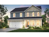 Two-story brick and siding home with a white door and attached two-car garage at 1646 Tide Mill Rd, Cumming, GA 30040