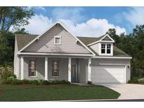 Craftsman style home with gray siding, white trim, and a two-car garage at 512 Altamaha Ct, Locust Grove, GA 30248