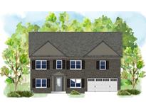 Two-story house with gray brick exterior, white trim, and a two-car garage at 171 Silvercrest Dr, Acworth, GA 30101