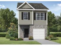 Two-story craftsman style home with gray siding and brick accents at 2804 Lillian Ln, Douglasville, GA 30135