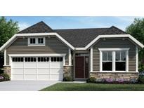 Craftsman style home with gray siding, stone accents, and a two-car garage at 126 Laurel Farms Ln, Dallas, GA 30157