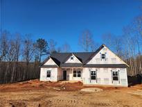 Newly constructed home with gray siding and a covered porch at 459 Benson Meadows Dr, Dallas, GA 30157