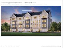 Three-unit townhome building with attached garages and modern design at 2726 Thornwilde Se Ln, Vinings, GA 30339
