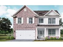Two-story brick and white house with a three-car garage at 500 Paces Dr, Lithia Springs, GA 30122