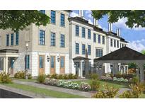 Elegant townhome community with manicured landscaping and charming gazebo at 415 Mayfair Ct, Alpharetta, GA 30009
