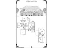 Two-story house plan featuring open floor plan, 3-car garage, and bonus rooms at 2116 Lacroix Sw Way, Conyers, GA 30094