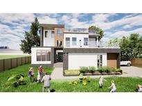 Modern two-story home featuring a flat roof, mixed cladding, and ample outdoor living space at 3534 Rockhaven Ne Cir, Atlanta, GA 30324