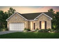 Charming single-story brick home with a two-car garage and manicured lawn at 404 Village Ln, Fairburn, GA 30213