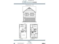Floor plan featuring a spacious layout with a kitchen, living room, garage, bedrooms and owner's suite at 1246 Riverstone Rd, Jonesboro, GA 30238