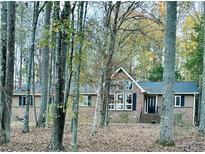 Traditional brick home featuring black shutters, glass paned front door, and mature trees at 2720 Sandy Creek Cir, Loganville, GA 30052