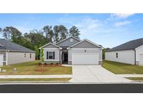 Charming single-story home with a two-car garage, well-manicured lawn, and welcoming front entrance at 8601 Secretariat Dr, Lithonia, GA 30058